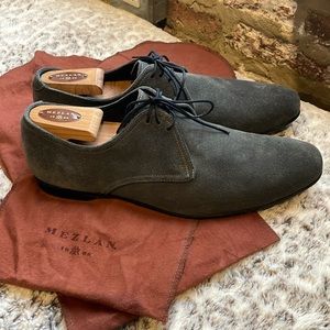 Gray Suede Lace Up Oxford Size 10.5